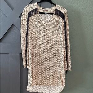 Scotch & Soda Maison Scotch Floral Fringe Shift Dress